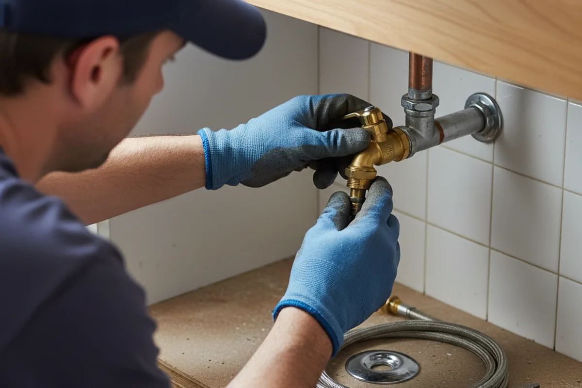 Shutoff valve and fitting work during Faucet and Fixture Repair in Lanesborough